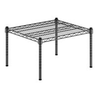 Regency 21" Wide NSF Black Epoxy 1-Shelf Dunnage Rack with 14" Posts