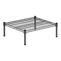 Regency 21" Wide NSF Black Epoxy 1-Shelf Dunnage Rack with 8" Posts