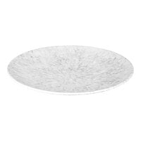 Elite Global Solutions Hermosa 13" Gray Marble Embossed Coupe Melamine Plate - 6/Case