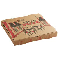 Choice 18 inch x 18 inch x 2 inch Kraft Corrugated Pizza Box Bulk Pack - 50/Bundle