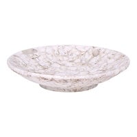 Elite Global Solutions Hermosa 6" Brown Marble Embossed Coupe Melamine Plate - 6/Case