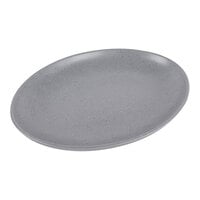 Elite Global Solutions Tenaya 13" x 10" Granite Stone Deep Oval Melamine Plate - 6/Case
