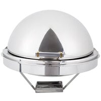 Vollrath 46268 6 Qt. New York, New York Drop-In Round Retractable Dripless Chafer with Brass Trim