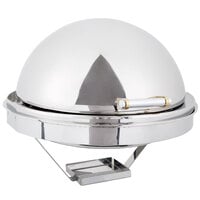 Vollrath 46268 6 Qt. New York, New York Drop-In Round Retractable Dripless Chafer with Brass Trim