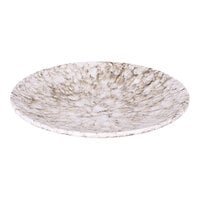 Elite Global Solutions Hermosa 8 1/4" Brown Marble Embossed Coupe Melamine Plate - 6/Case