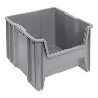 Quantum 17 1/2" x 16 1/2" x 12 1/2" Gray Giant Stacking Container QGH800GY