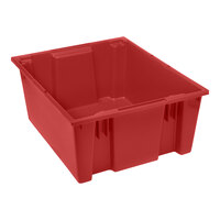 Quantum 23 1/2" x 19 1/2" x 10" Red Stack and Nest Tote SNT225RD