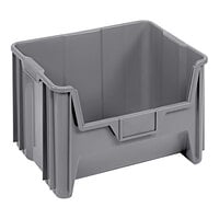 Quantum 15 1/4" x 19 7/8" x 12 7/16" Gray Giant Stacking Container QGH700GY
