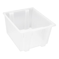 Quantum 23 1/2" x 19 1/2" x 13" Clear Stack and Nest Tote SNT230CL