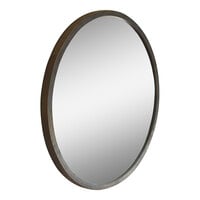 Kalalou 31 7/16" Round Mirror with Natural Metal Frame