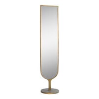 Kalalou 13" x 67" Antique Brass Floor Mirror with Stand