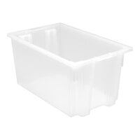 Quantum 23 1/2" x 15 1/2" x 12" Clear Stack and Nest Tote SNT240CL