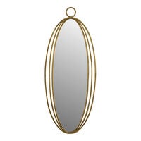 Kalalou 34 1/2" x 14" Oval Antique Brass Mirror