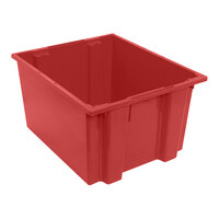 Quantum 23 1/2" x 19 1/2" x 13" Red Stack and Nest Tote SNT230RD