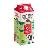 Organic Valley Half Gallon Organic Whole Milk - 6/Case