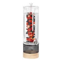 Cal-Mil Camden 3 Gallon Round Beverage Dispenser with Infusion Chamber and White-Washed Pine Wood / Metal Base 22911-3INF-115