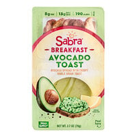 Sabra Breakfast Avocado Toast with Avocado Spread and Crispy Whole Grain Toast 2.7 oz. - 8/Case