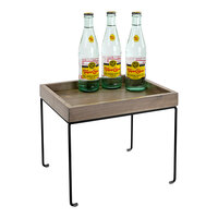 Cal-Mil Aspen 10" x 12" x 10 1/2" Gray-Washed Pine Wood Display Riser with Removable Metal Base 22431-10-110