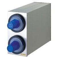 San Jamar C2802 EZ-Fit® Stainless Steel 2-Slot Vertical 8 - 44 oz. Countertop Cup Dispenser Cabinet