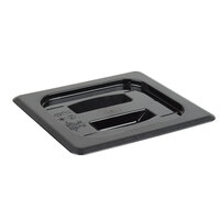 Cambro 60CWCH110 Camwear 1/6 Size Black Polycarbonate Handled Lid