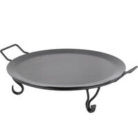 American Metalcraft GS18 18 inch Round Wrought Iron Griddle with Matching Stand