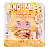 Lunchables Ham and Swiss Cracker Stackers 3.2 oz. Tray - 16/Case