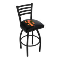 Holland Bar Stool San Francisco Giants Swivel Bar Stool with Ladder Back and Padded Seat