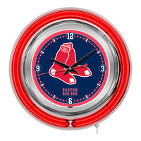 Holland Bar Stool 15" Boston Red Sox Neon Clock