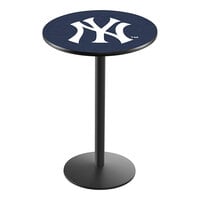 Holland Bar Stool 30" Round New York Yankees Counter Height Pub Table with Round Base