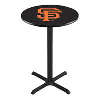 Holland Bar Stool 30" Round San Francisco Giants Counter Height Pub Table with Cross Base