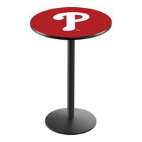 Holland Bar Stool 30" Round Philadelphia Phillies Counter Height Pub Table with Round Base