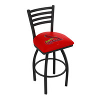 Holland Bar Stool St. Louis Cardinals Swivel Bar Stool with Ladder Back and Padded Seat