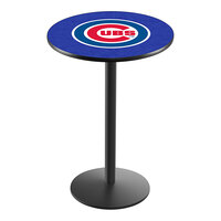 Holland Bar Stool 30" Round Chicago Cubs Counter Height Pub Table with Round Base