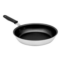 Vollrath Wear-Ever 12" Aluminum Non-Stick Fry Pan with Rivetless Interior, CeramiGuard II Coating, and Black Silicone Handle 562412