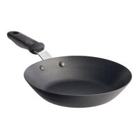 Vollrath 8 1/2" Carbon Steel Non-Stick Fry Pan with SteelCoat x3 Coating and Black Silicone Handle 592385