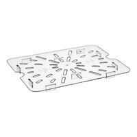 Choice 1/2 Size Clear Polycarbonate Drain Tray