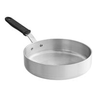 Vollrath Wear-Ever Classic Select 3 Qt. Straight-Sided Heavy-Duty Aluminum Saute Pan with Black Silicone Handle 682130