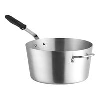 Vollrath Wear-Ever 10 Qt. Tapered Aluminum Sauce Pan with Black Silicone Handle 682110