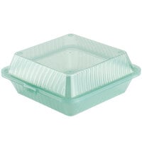 GET Eco-Takeouts Jade Green Customizable Reusable Takeout Container 6 1/2  x 5 x 1 3/4 - 48/Case