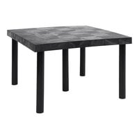 SPC Retail BMS362401S3 Benchmaster 36" x 36" x 24" Black Plastic Solid Top Single-Level Platform Display