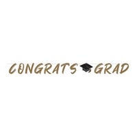 Creative Converting 6" x 96" Golden Grad Shaped Banner with Twine - 12/Case