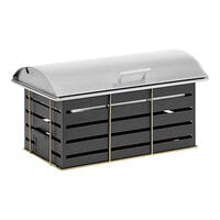 Cal-Mil Empire 8 Qt. Full Size Black / Gold Metal Chafer with Lid 22630-90