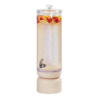 Cal-Mil Newport 3 Gallon Round Beverage Dispenser with Ice Chamber and White-Washed Pine Wood Base 22441-3-113