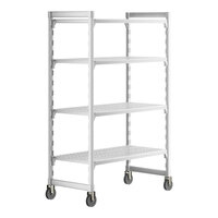 Cambro CPHU244875V4480 Camshelving® Premium Mobile Shelving Unit with 4 Vented Shelves 24" x 48" x 75"