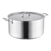 Vigor SS3 Series 20 Qt. Tri-Ply Stainless Steel Stock Pot with Cover