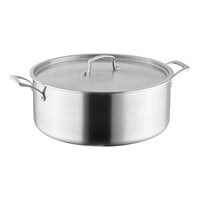 Vigor SS3 Series 16 Qt. Tri-Ply Stainless Steel Stock Pot with Cover