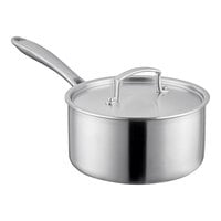 Vigor SS3 Series 3.5 Qt. Tri-Ply Stainless Steel Sauce Pan with Cover