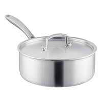 Vigor SS3 Series 4.5 Qt. Tri-Ply Stainless Steel Sauce Pan with Cover