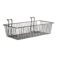 24" x 12" x 6" Black Multi-Purpose Grid Basket for Slatwall Merchandisers