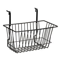 12" x 6" x 6" Black Multi-Purpose Basket for Slatwall Merchandisers